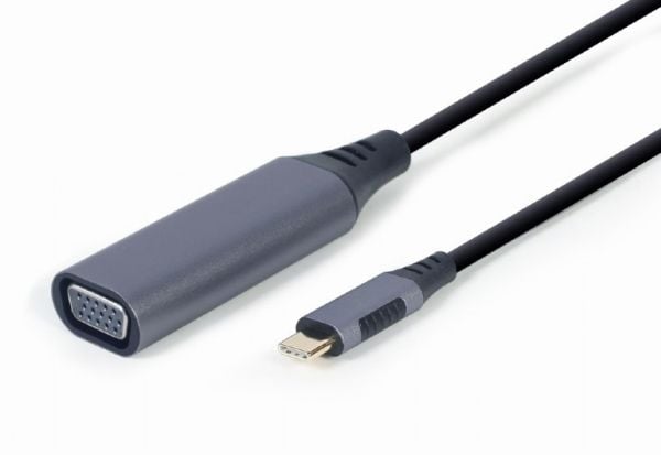 Gembird A-USB3C-VGA-01, 0,15 m, USB Type-C, VGA (D-Sub), Uros, Naaras, Suora