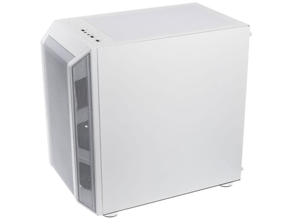 Kolink Citadel Mesh RGB - microATX - sidepanel med vindu (herdet glass) - ingen strømforsyning (ATX) - hvit - USB/lyd