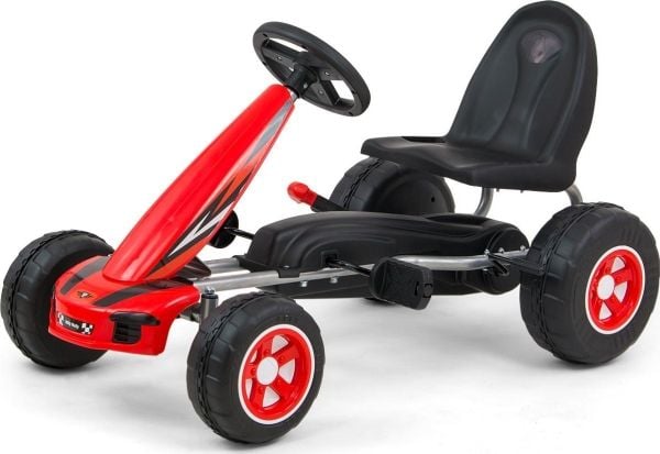 Milly Mally poljettava go-kart Viper punainen