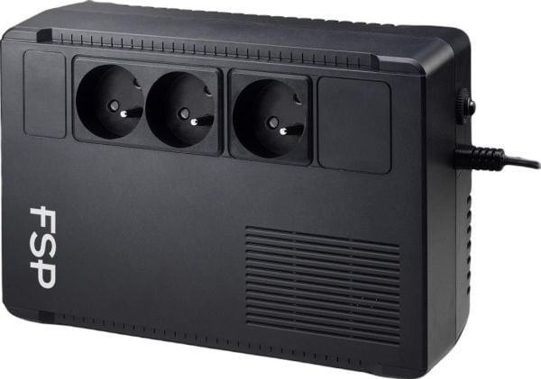 FSP/Fortron ECO 800, 0,8 kVA, 480 W, 3 pistorasiaa (pistorasioita), hyllykannatin, musta, LCD-näyttö