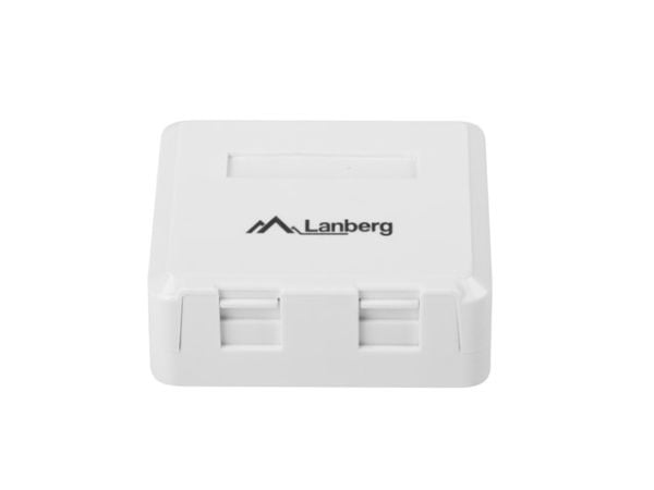 Lanberg OK1-0002-W - Chassi med modulär insättning - bordsmontering - vit - 2 portar