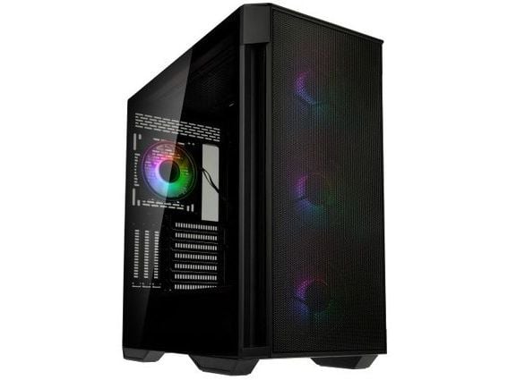 Kolink Observatory Z Mesh ARGB - Mid tower - utvidet ATX (E-ATX) - sidepanel med vindu (herdet glass) - ingen strømforsyning (ATX) - svart - USB/lyd