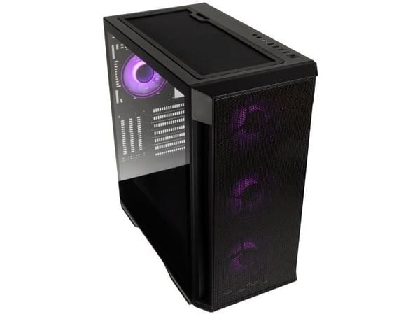 Kolink Observatory Z Mesh ARGB - Mid tower - utvidet ATX (E-ATX) - sidepanel med vindu (herdet glass) - ingen strømforsyning (ATX) - svart - USB/lyd