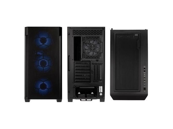 Kolink Observatory Z Mesh ARGB - Mid tower - utvidet ATX (E-ATX) - sidepanel med vindu (herdet glass) - ingen strømforsyning (ATX) - svart - USB/lyd