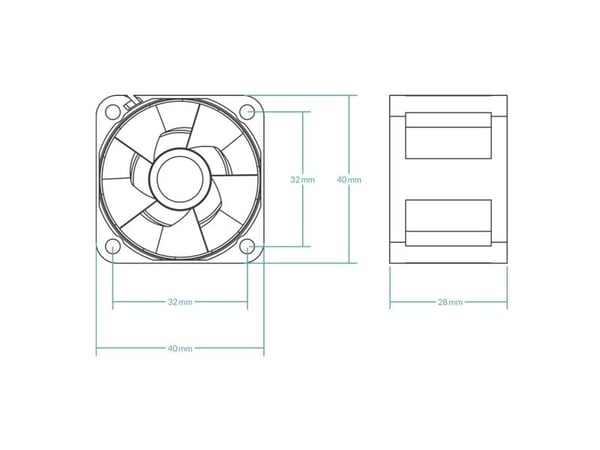 ARCTIC S4028-6K - 40 mm servervifte - vifte - 4 cm - 250 rpm - 6000 rpm - 7,1 cfm - 12,06 mü/h (ACFAN00185A)