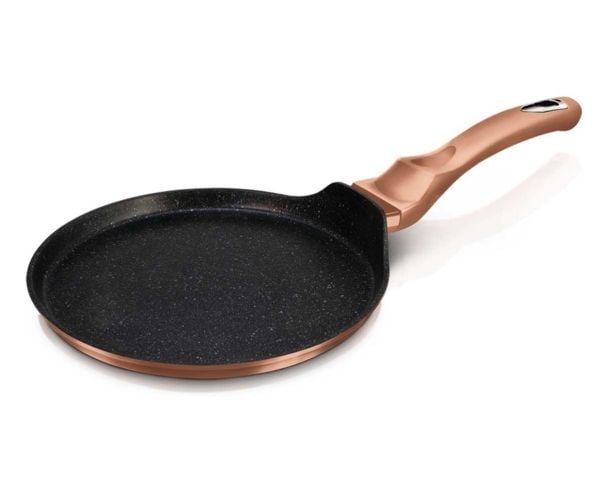 Berlinger Haus BH/6180, Rund, Crêpepanne, Sort, Aluminium, Gass, Halogen, Induksjon, 28 cm