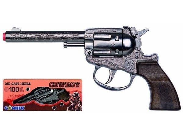 Ase Cowboy revolveri 100 laukausta metallia GONHER 101/0