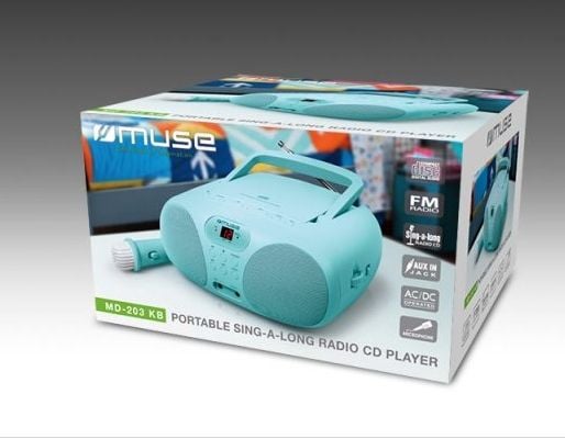 Muse MD-203 KB, Analog, FM, Spiller, CD, CD-R, CD-RW, Gjenta alt, Repeter en, LED