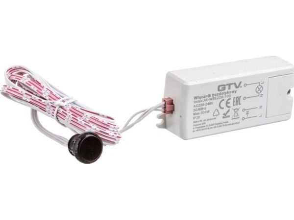 GTV berøringsfri endebryter enkel retning for skyvedør maks. 500W AC 220-240V 50/60Hz IP20 svart sensor AE-WBEZDB-10S GTV berøringsfri endebryter enkel retning for skyvedør maks. 500W AC 220-240V 50/60Hz IP20 svart sensor AE-WBEZDB-10S