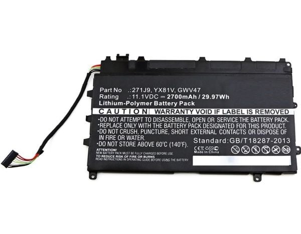 CoreParts - Batteri til bærbar PC - litiumpolymer - 2700 mAh - 30 Wh - svart - for Dell Latitude 13 7350