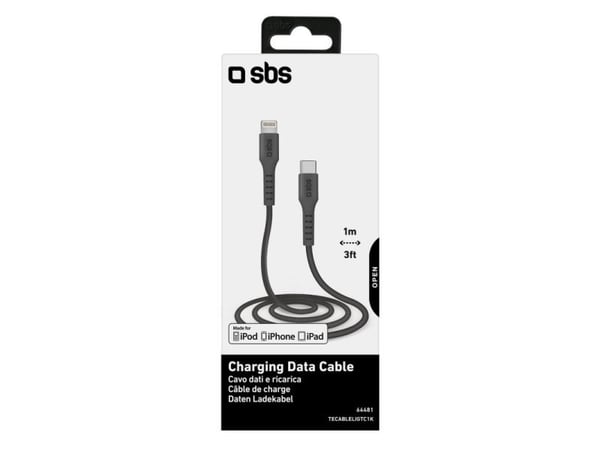 SBS TECABLELIGTC1K, 1 m, Lightning, USB C, Hanstik, Hanstik, Lajittelu, lajittelu