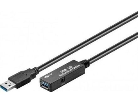 Goobay 5m USB 3.0, 5 m, USB A, USB A, USB 3.2 Gen 1 (3.1 Gen 1), Hankjønn/hunkjønn, Sort