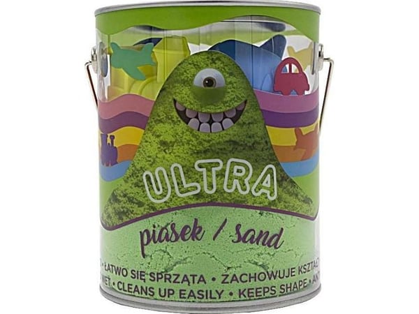Epee Piasek Ultra sandssett 900g med 4 store former og 2 verktøy grønn