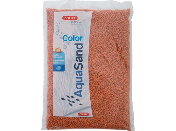 Zolux grus til akvarium Aquasand Color oransje trappestein 1 kg