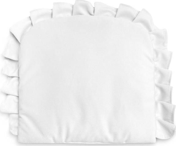 Sensillo pute med flounce velvet hvit