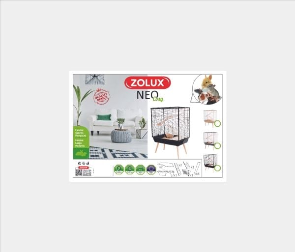 Zolux Neo Cosy stor gnagarbur i svart - H80