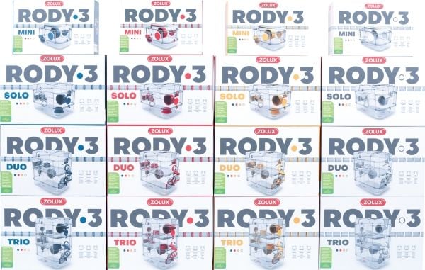 Zolux RODY3 MINI gnagerbur rød (206011)