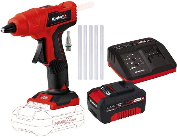 Einhell 4522200, Sort, Rød, 1,1 cm, 20 cm, 170 °C, 2 min, Batteri - SOLO