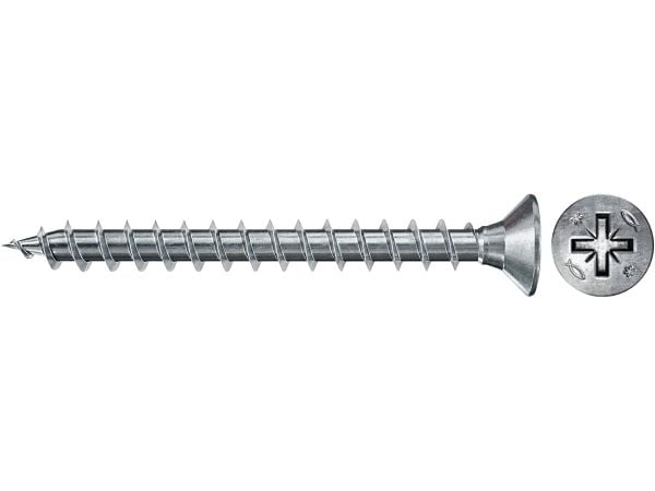 Fischer 670511, Ruuvi, Metalli, Puu, Yleishyödylliset laitokset, Osittainen kierre, Uppokanta