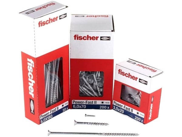 Fischer 670694, Ruuvi, Metalli, Puu, Yleishyödylliset laitokset, Osittainen kierre, Uppokanta