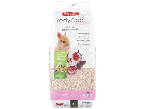Zolux RodyCob NATURE* strø til kanin og smådyr 15 l