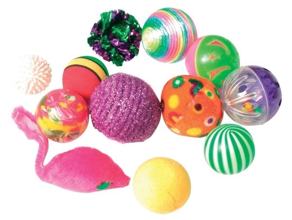 Zolux Set of 12 balls, katteleke baller