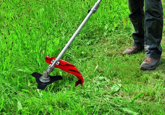 Einhell 3436560, Siimatrimmeri, 42 cm, Terä ja nailonsiima, U-tyyppinen kahva, 2,4 mm, 7500 RPM