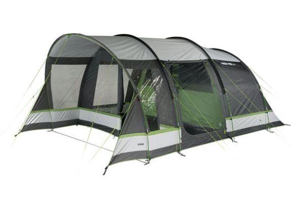 High Peak Garda 4.0, Camping, Hard ramme, Tunell Telt, 4 person(er), 14,7 kg, Grønn, Grå, Lysegrå