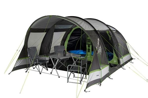 High Peak Garda 4.0, Camping, Hard ramme, Tunell Telt, 4 person(er), 14,7 kg, Grønn, Grå, Lysegrå