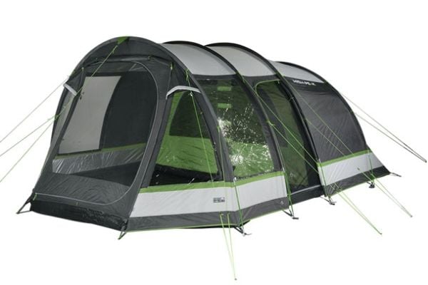 High Peak Bozen 5.0, Camping, Tunell Telt, 5 person(er), Bakkdekke, Grønn, Grå