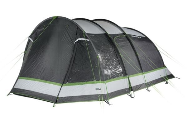 High Peak Bozen 5.0, Camping, Tunell Telt, 5 person(er), Bakkdekke, Grønn, Grå