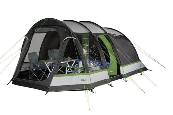High Peak Bozen 5.0, Camping, Tunell Telt, 5 person(er), Bakkdekke, Grønn, Grå