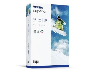 inapa-tecno tecno Superior 90g 210x297 R, Universell, A4 (210x297 mm), 500 ark, 90 g/m², Hvit, 107 µm