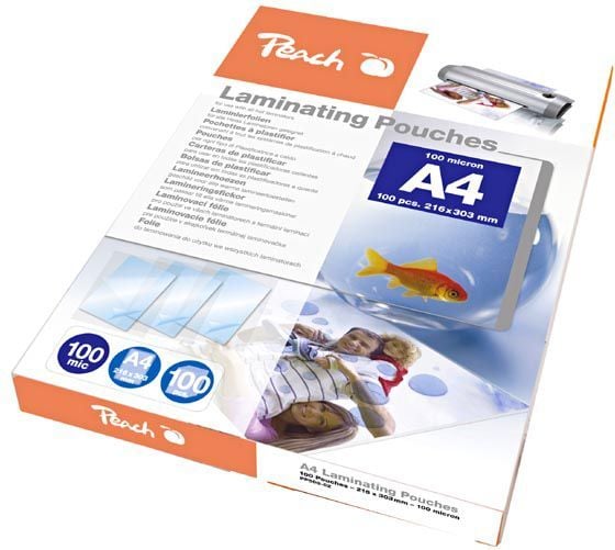 Peach lamineringsposer A4 100mic Glossy PP500-02 100PK