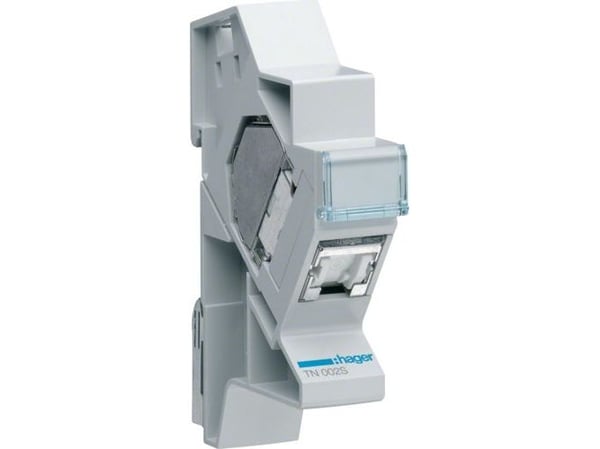 Hager TN002S, Ledning feste, Grå, RJ-45, Hunkjønn, 26/22, Cat6