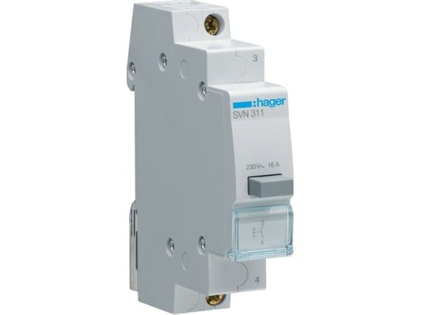 Hager SVN311, 16 A, IP20, -20 - 50 °C, -40 - 80 °C, 17,5 mm, 83 mm