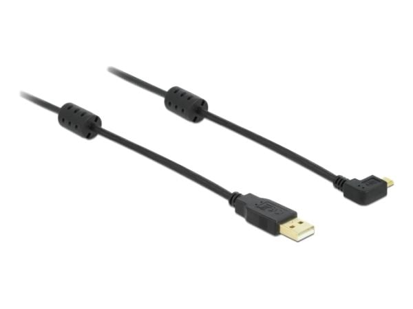 DeLOCK - USB-kaapeli - USB (han) til Micro-USB Type B (han) - USB 2.0 - 1 m - 90° stikforbindelse