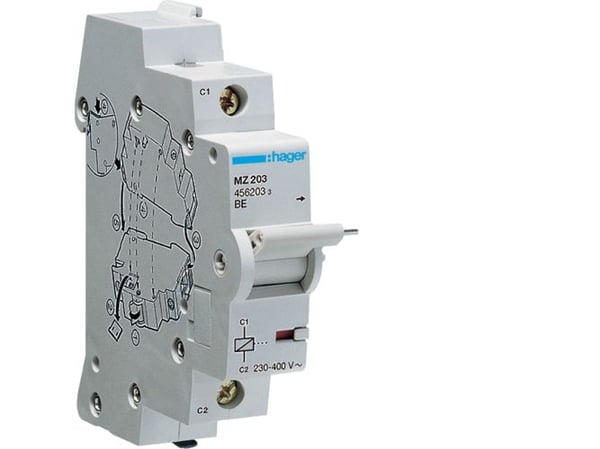 Hager MZ203, 50/60 Hz, 415 V, 25.3 W, 1 modul(er), -25 - 60 °C, 18 mm