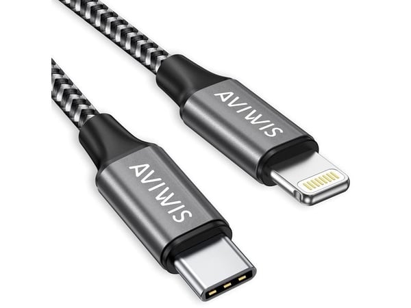 Goobay 49269, 2 m, Lightning, USB A, urosliitin, urosliitin, musta, harmaa