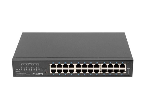 Lanberg RSGE-24 - Switch - ikke-styrt - 24 x 10/100/1000 - stasjonær, rackmonterbar