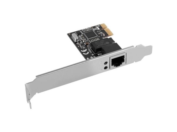 Lanberg PCE-1GB-201 - Nätverkskort - PCIe lågprofil - Gigabit Ethernet x 1