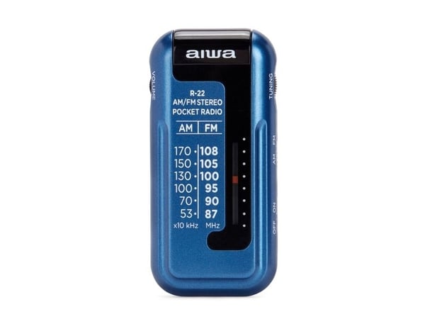 Aiwa R-22BL, Personlig, Analog, AM, FM, Analog, 3,5 mm, Blå