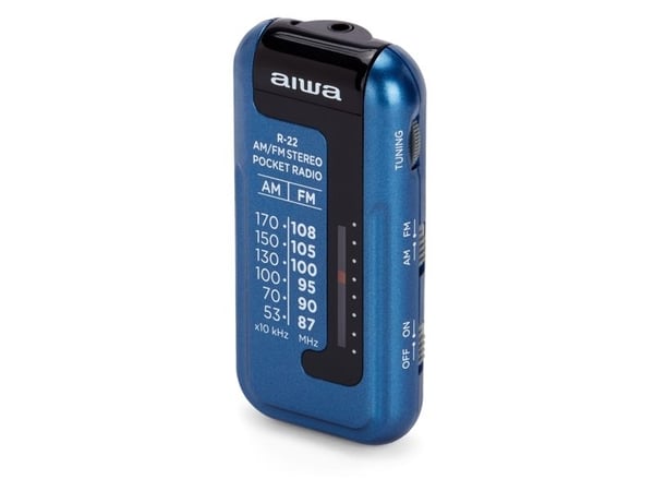 Aiwa R-22BL, Personlig, Analog, AM, FM, Analog, 3,5 mm, Blå