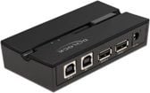 Delock - USB-periferdelesvitsj - 2 x USB 2.0 - veggmonterbar, overflatemonterbar
