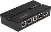 Delock - USB-periferdelesvitsj - 4 x USB 2.0 - veggmonterbar, overflatemonterbar