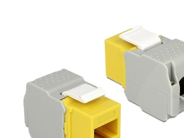 Delock Keystone-moduuli - Modulaarinen lisälaite - CAT 6 - UTP - RJ-45 - keltainen