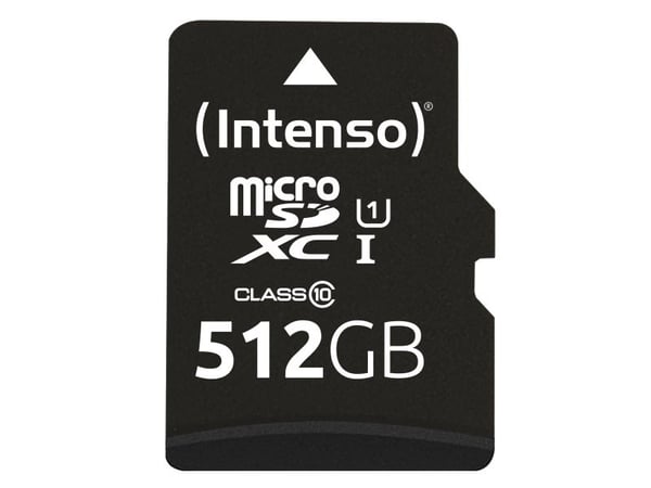 Intenso - Flashminnekort (microSDXC til SD-adapter inkludert) - 512 GB