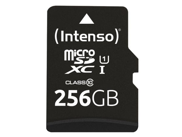 Intenso - Flashminnekort (microSDXC til SD-adapter inkludert) - 256 GB