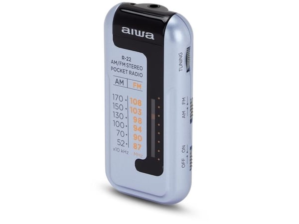 Aiwa R-22SL, Bærbar, Analog, AM, FM, 87 - 108 MHz, 52 - 170 kHz, 3,5 mm