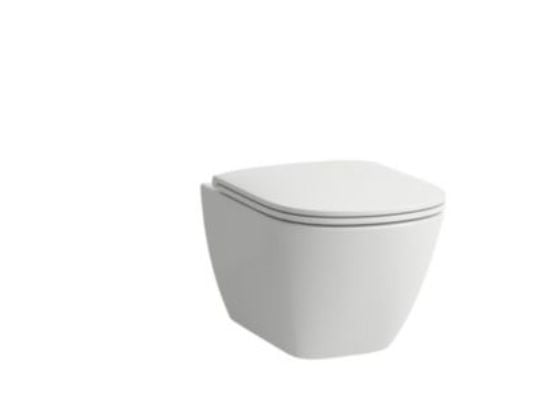 Laufen Lua kompakt hængeskål med Rimless, Skjult montering, boltafstand på 180mm, mål 49x36cm.